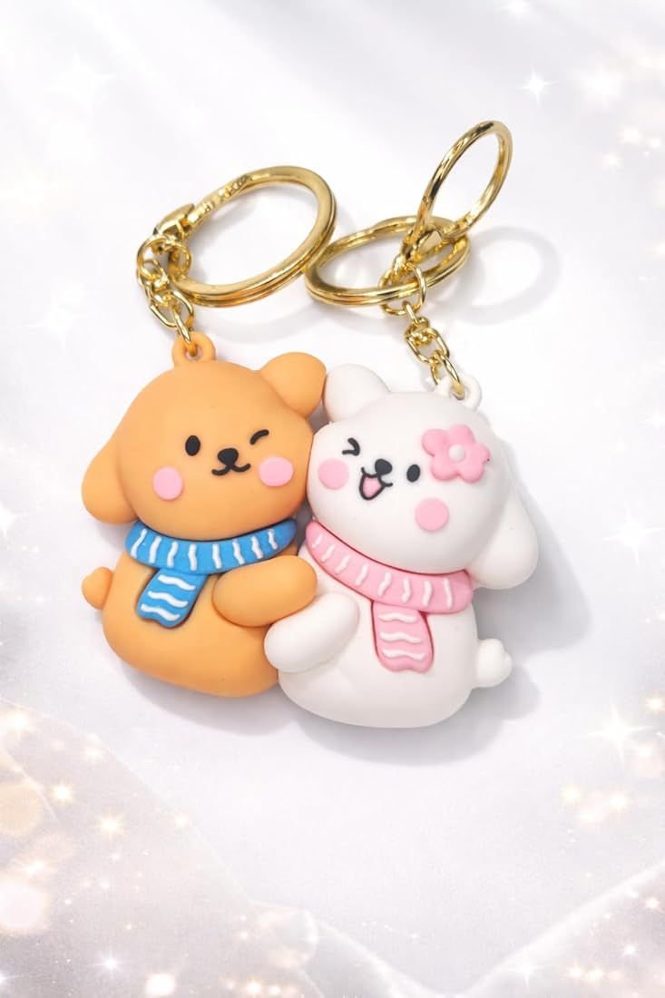 Cute Couple Keychain Set
